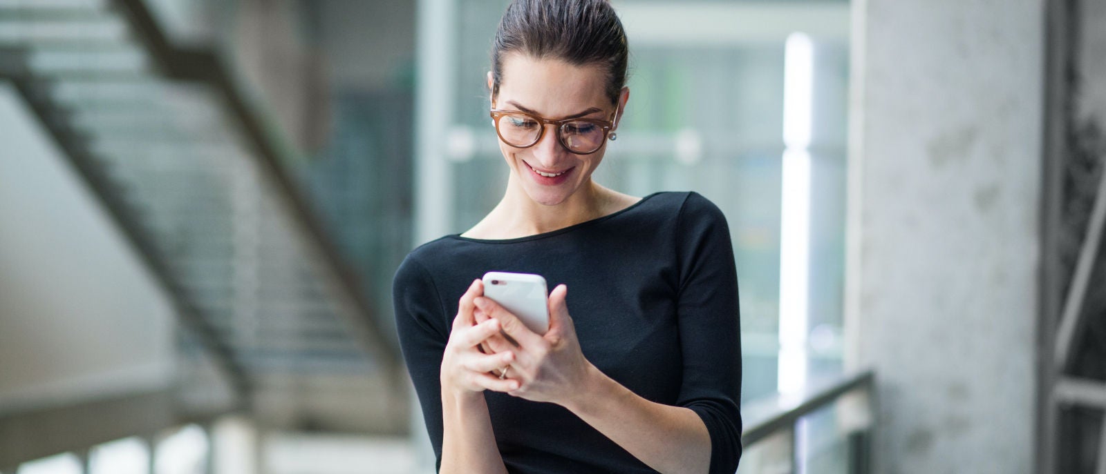 person using phone