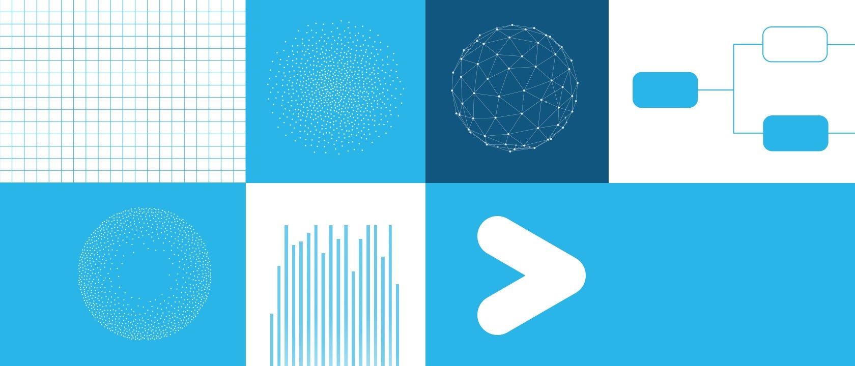Image of Snowflake AI Data Cloud icons and grid and bar charts