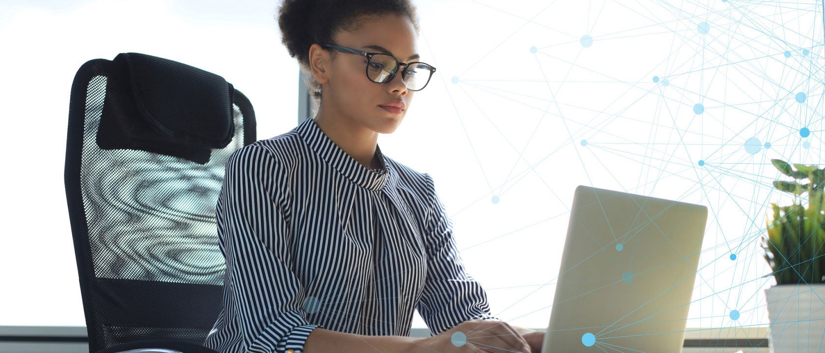 woman using laptop