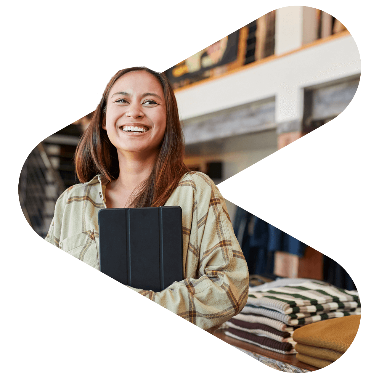 Woman with ipad